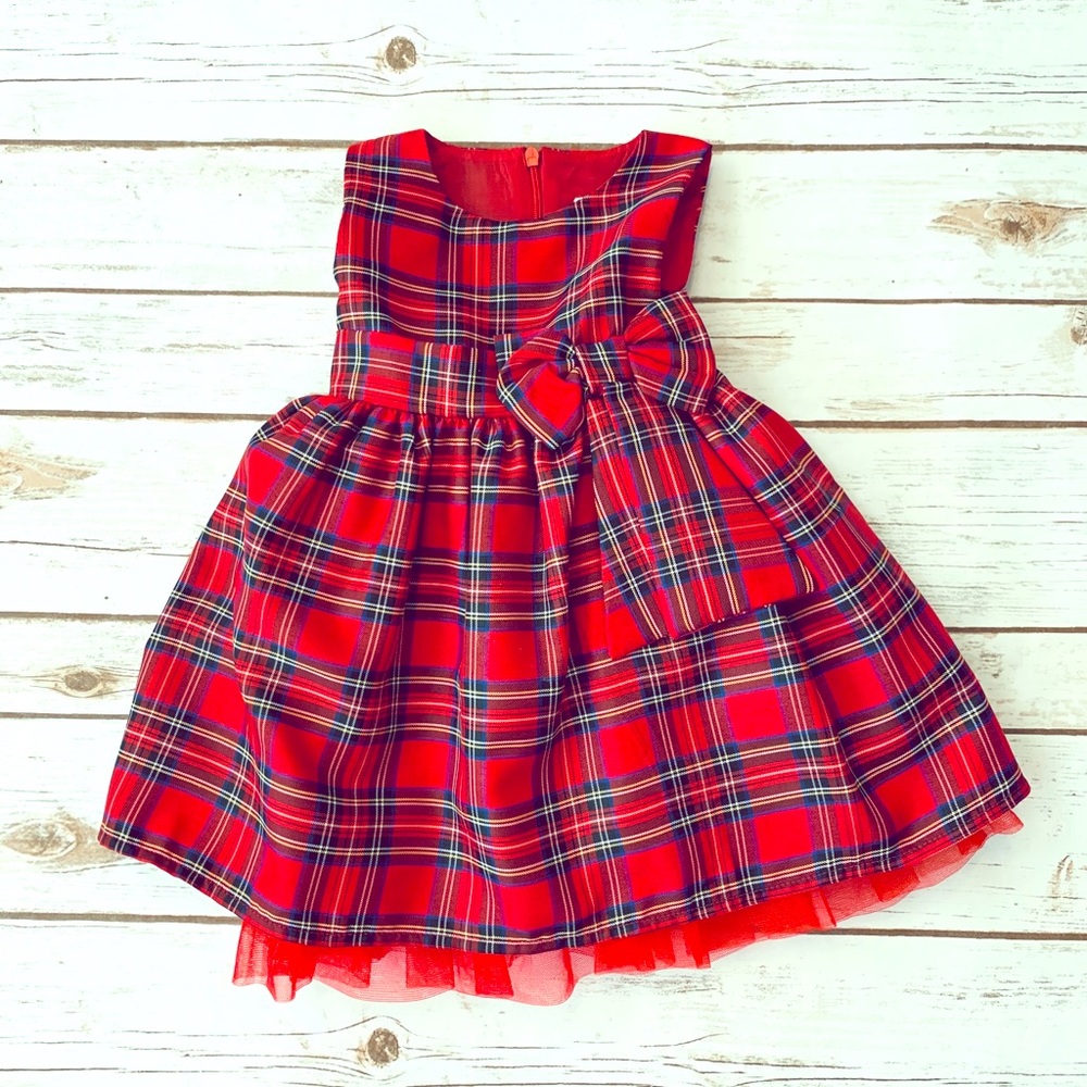 Stunning Tartan Red Plaid Christmas Dress